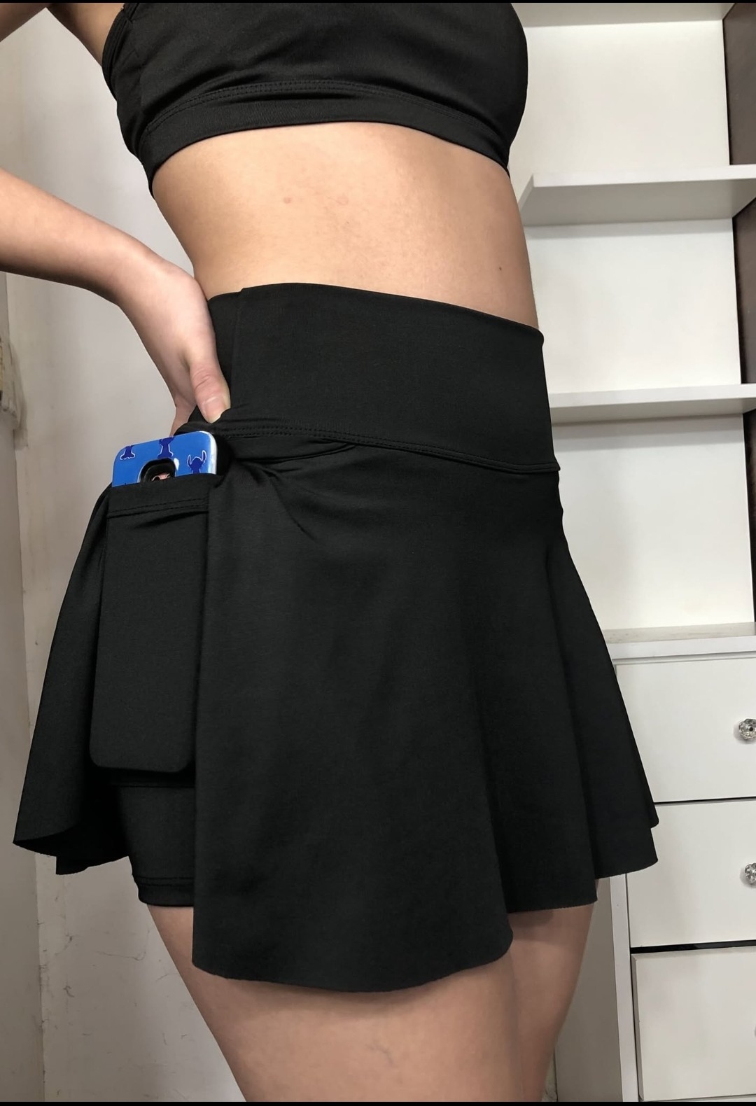 Short Pollera Liso con Bolsillos - Imagen 3
