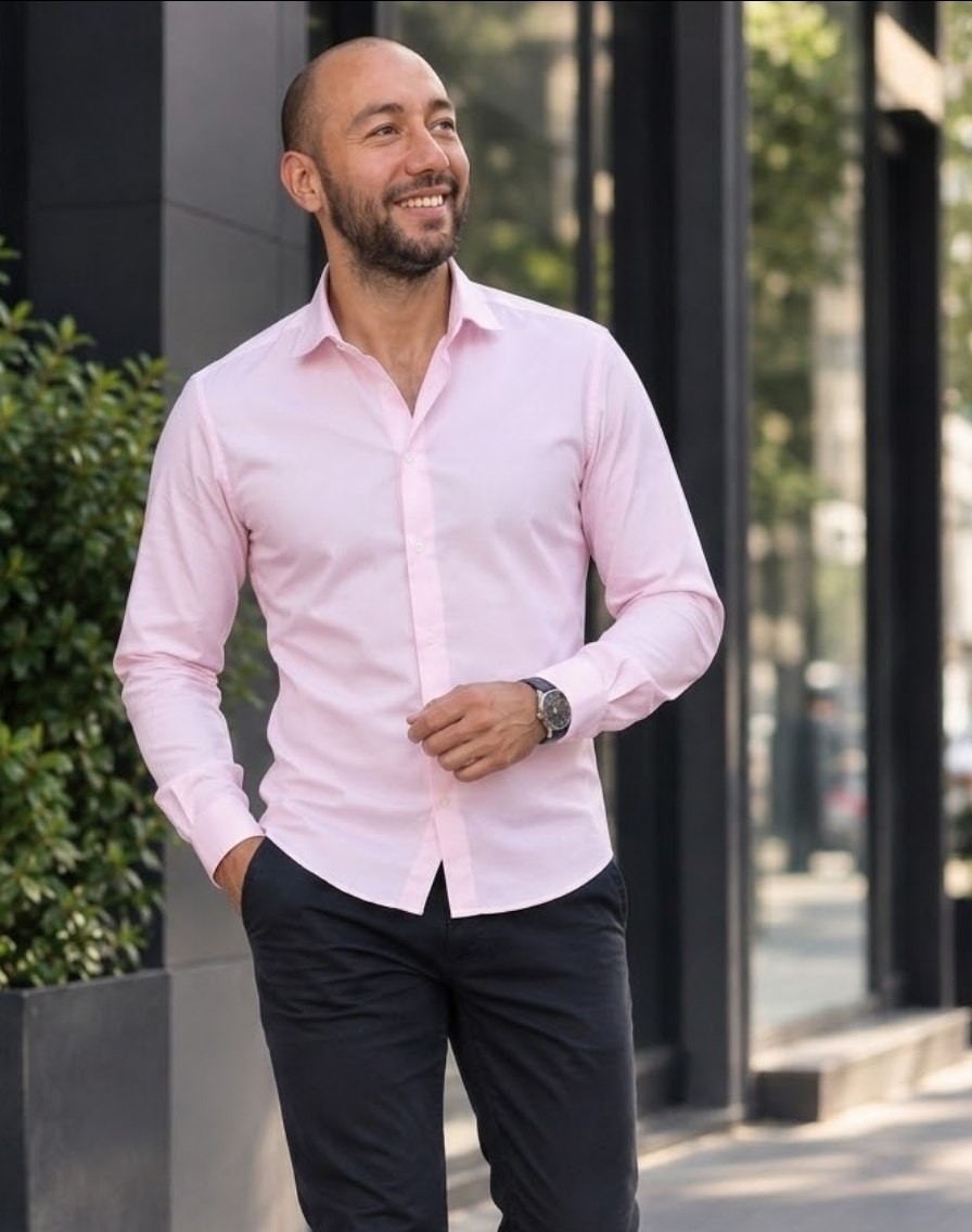 Camisas Elastizadas Manga Larga Hombre - Imagen 2