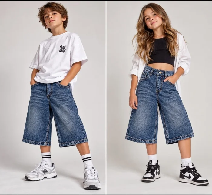 Baggy Bermuda Unisex 3/4 Lisos