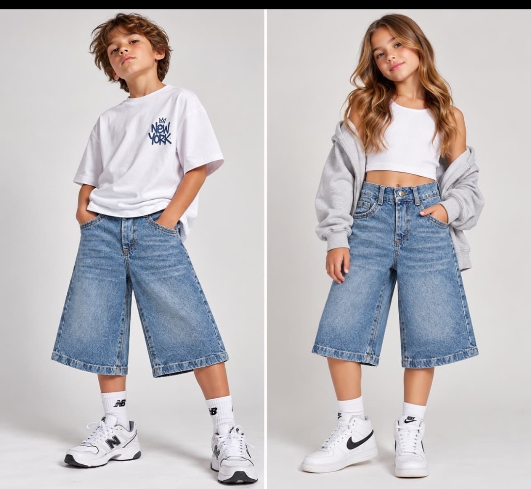 Baggy Bermuda Unisex 3/4 Lisos - Imagen 2