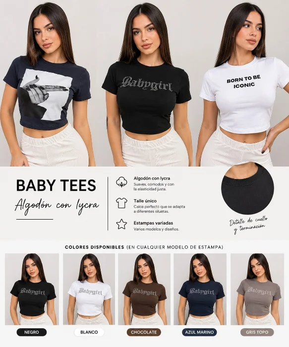 Baby Tees con Estampas