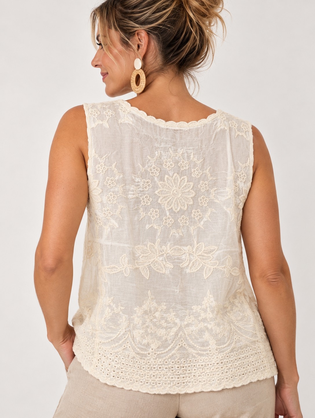 Musculosa Importada Bordada - Imagen 2