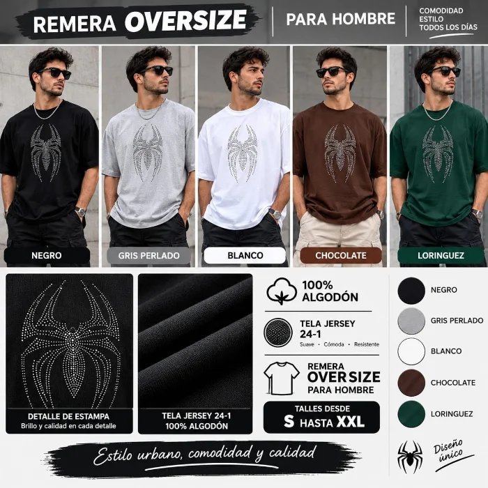 Remera Oversaze con Brillo