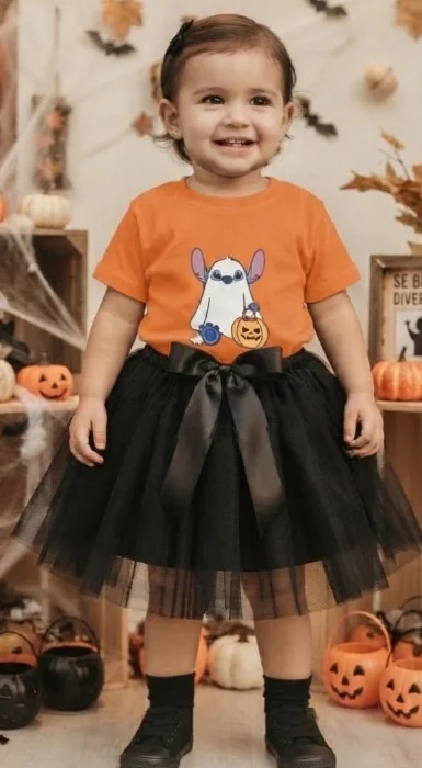 Conjunto Halloween Stitch