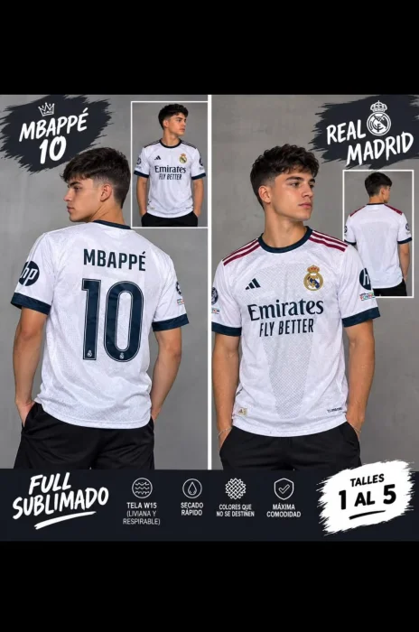 Camiseta Real Madrid Adulto Premium Mbappe