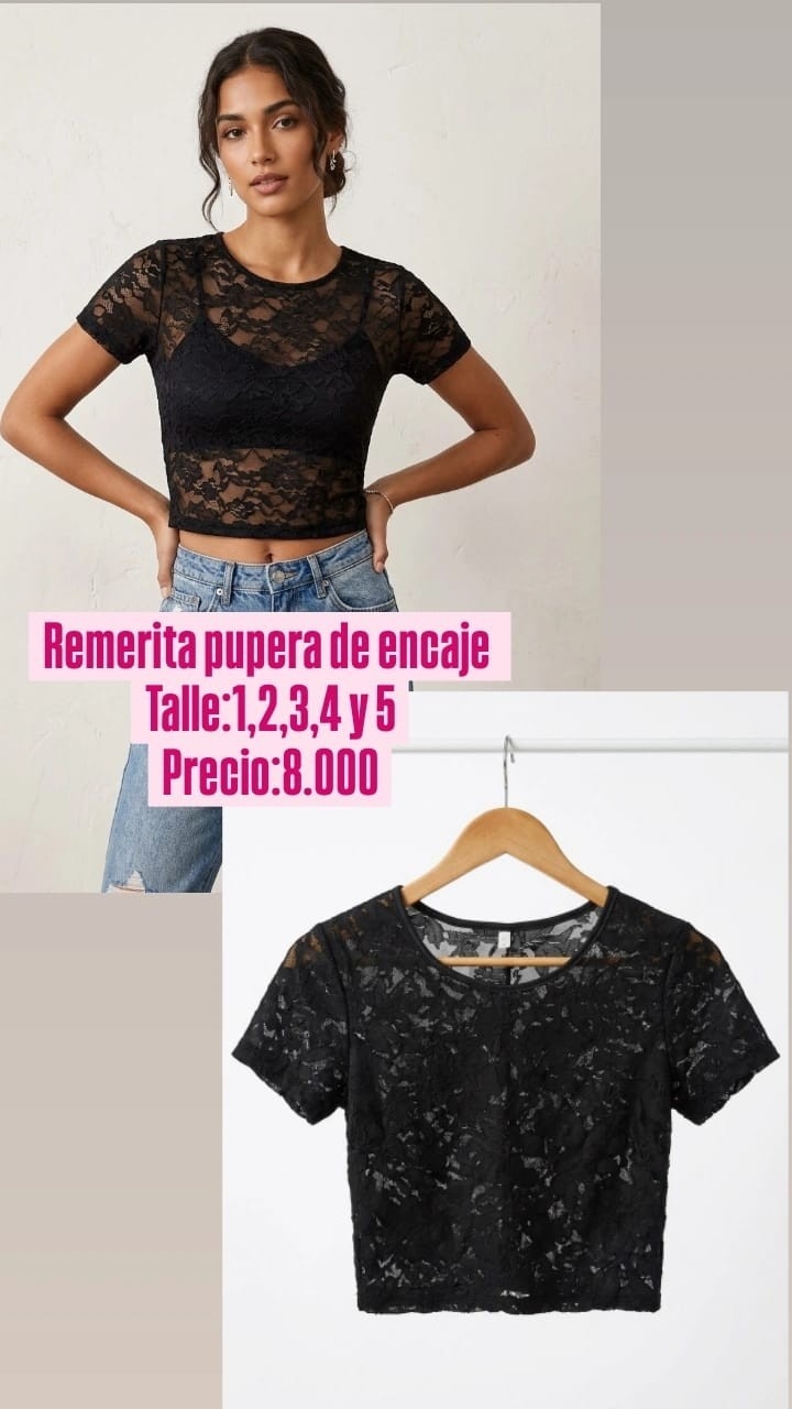 Remera de Encaje Talle   1 al  5 - Imagen 2