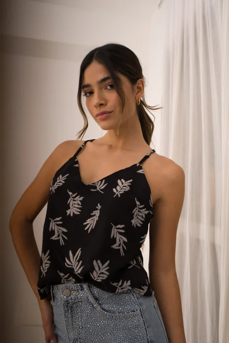 Musculosa Lino Estampado