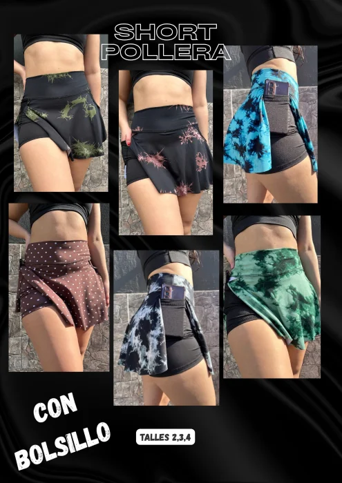 Short Pollera con Bolsillo Deportiva