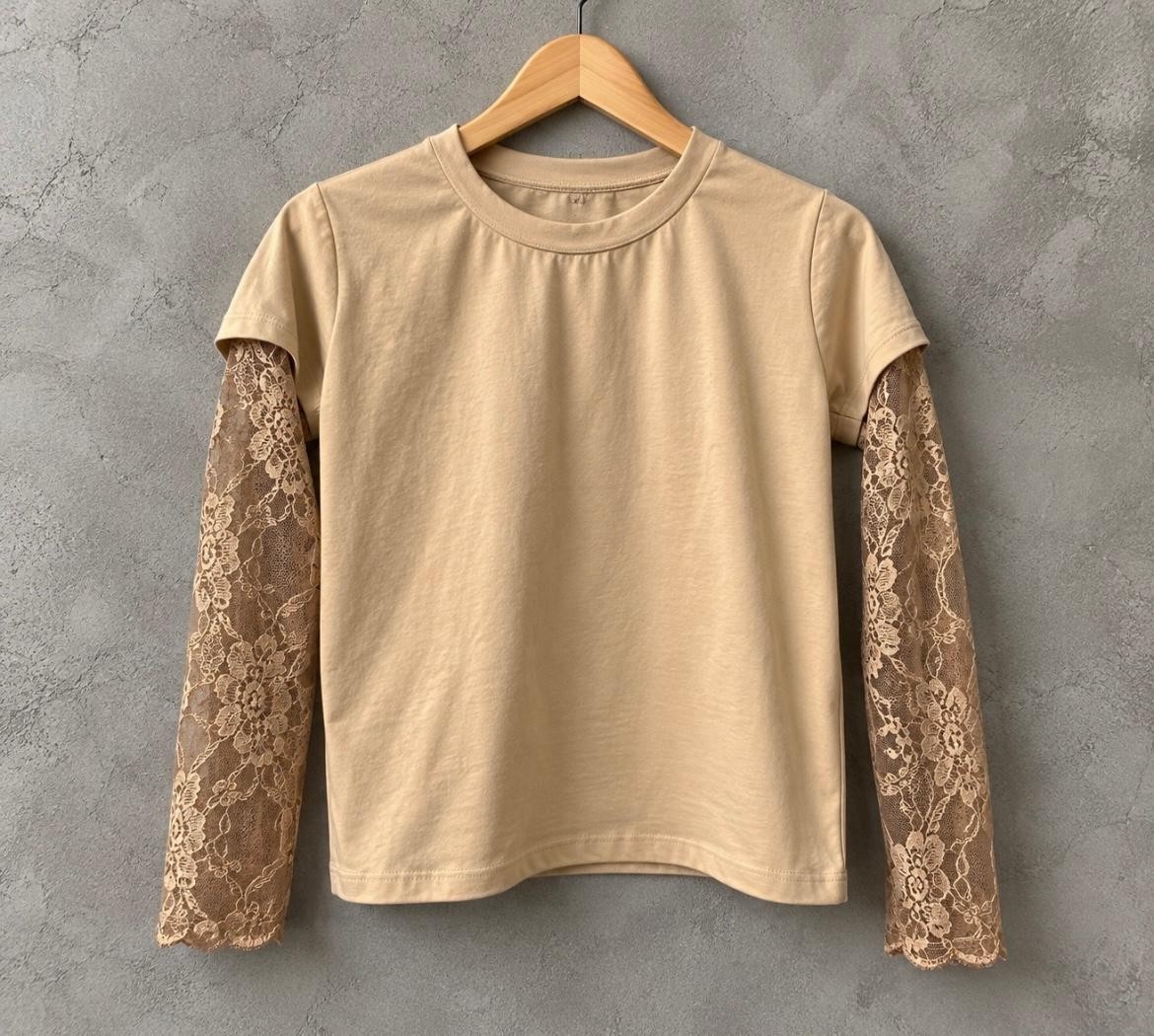 Remera con Mangas de Encaje - Imagen 6