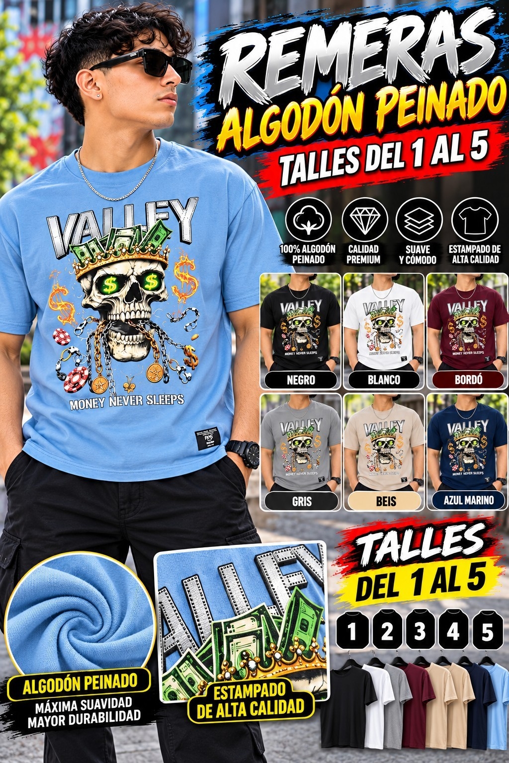 Remeras Algodón Peinado - Imagen 2