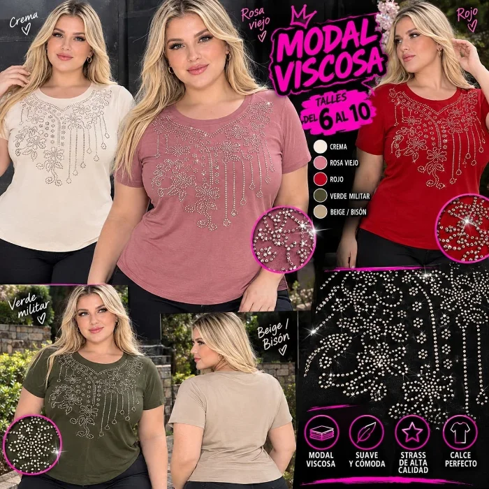 Modal Viscosa con Brillos