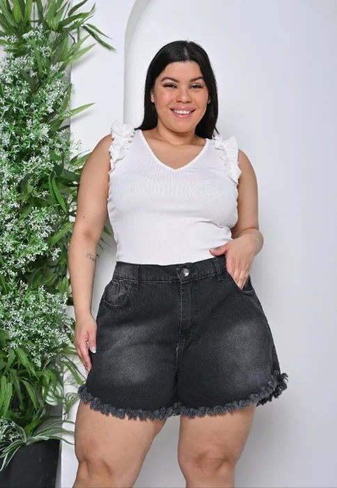 Short Playero Gris Localizado