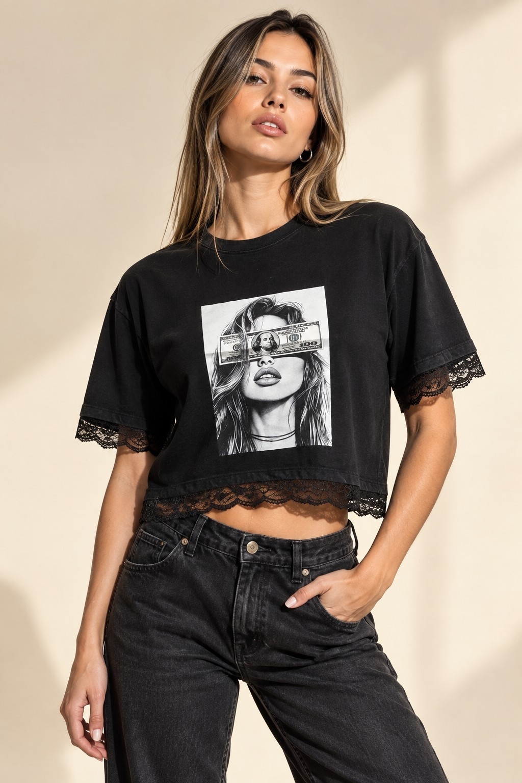 Remera con Encaje Dtf - Imagen 2