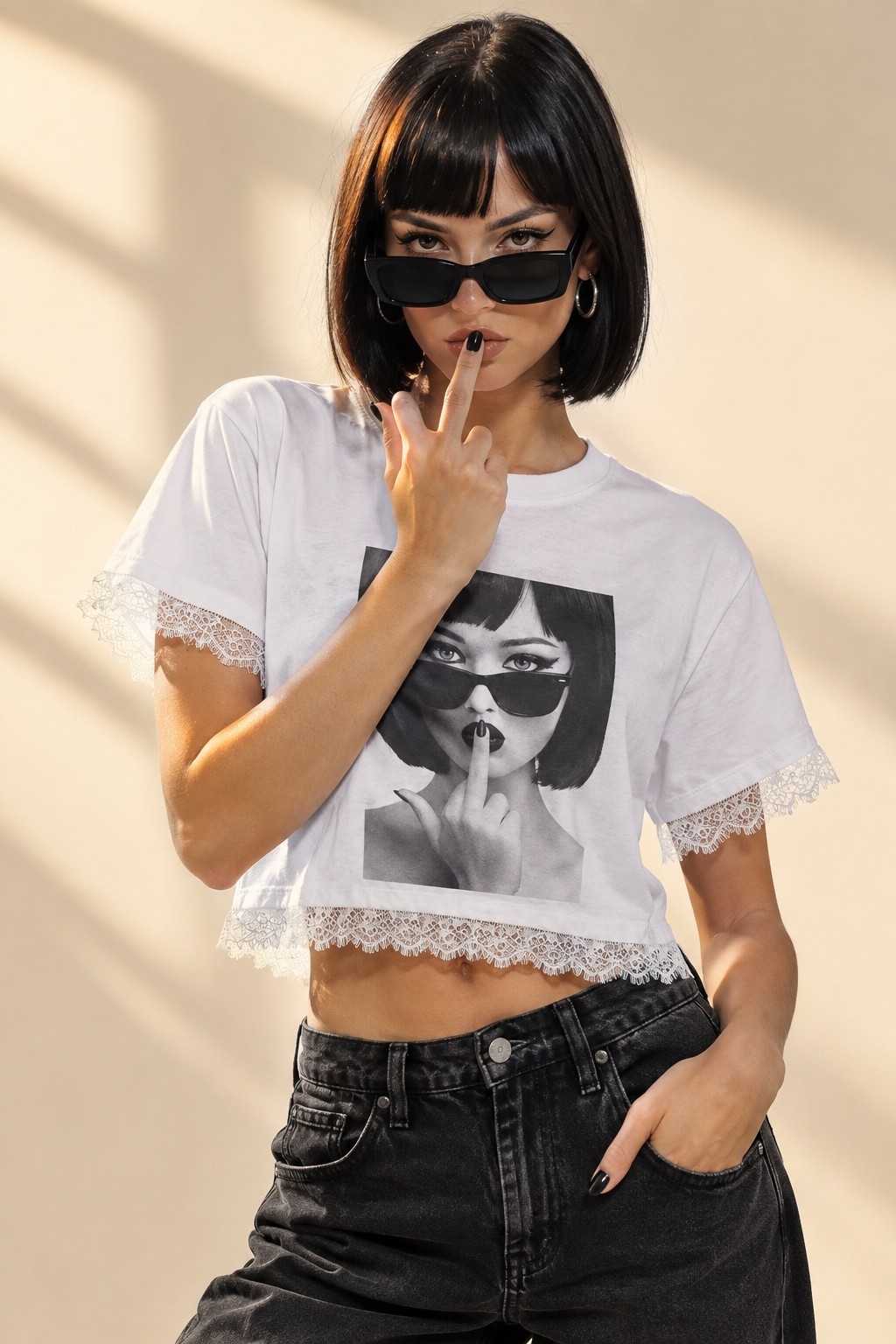 Remera con Encaje Dtf - Imagen 4