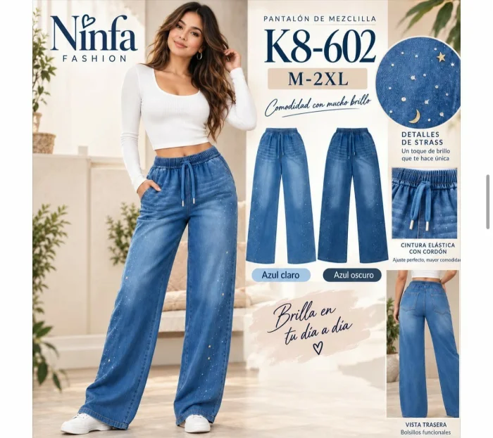 Pantalon Jean con Brillo
