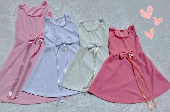 Vestido Moño Gliter