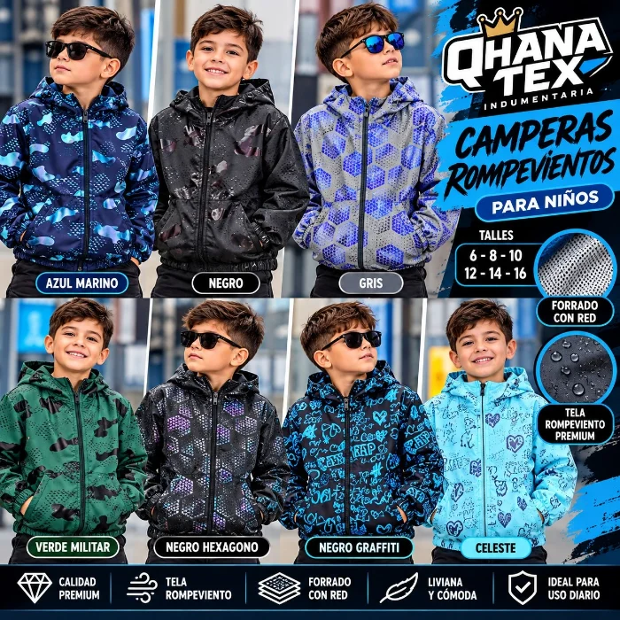 Campera Rompeviento de Nenes