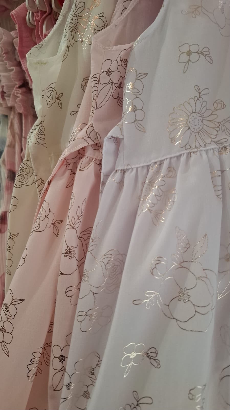 Vestido de Nena con Flores y Brillo - Imagen 3