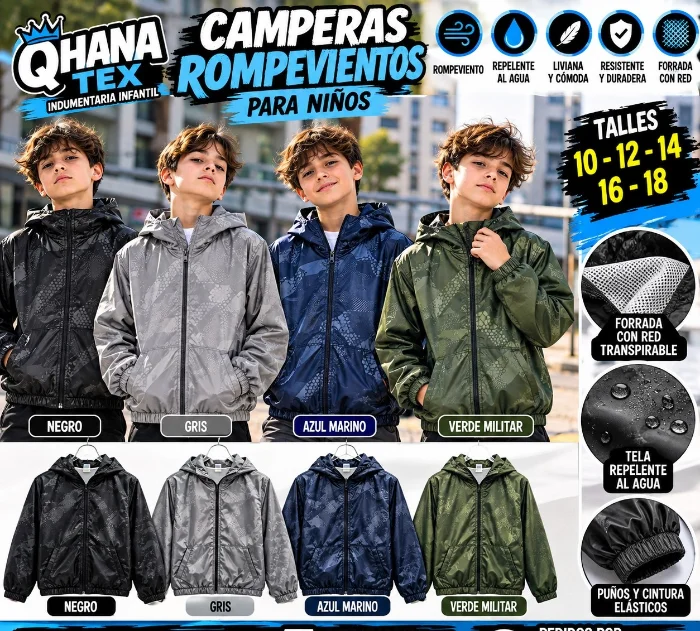 Camperas Rompevientos Juvenil