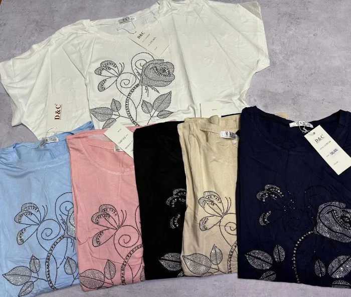 Remera Importada Talles Especiales Flor