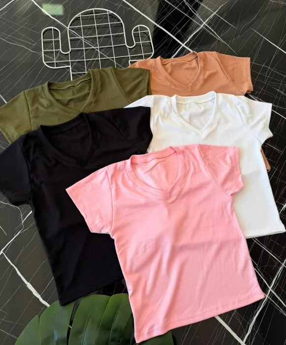 Remera Dama Melvi Cuello V