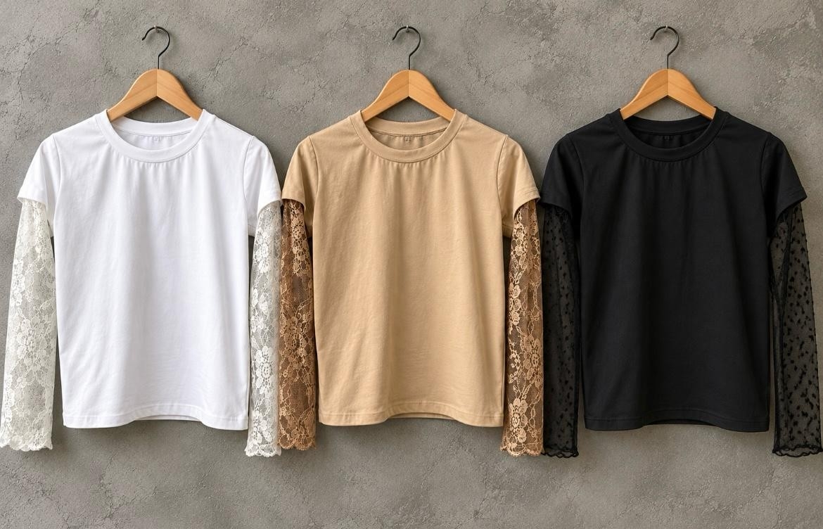 Remera con Mangas de Encaje - Imagen 8