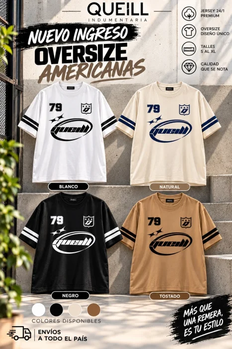 Remera Oversize Americana