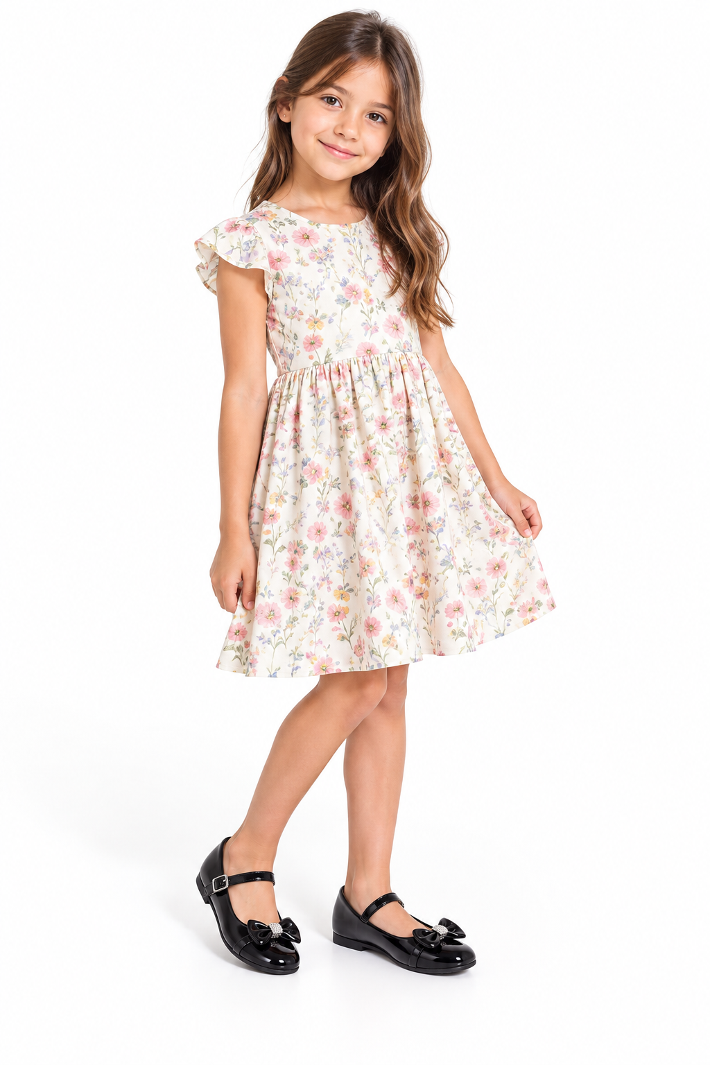 Guillermina Chatita Infantil Nena Importadas Charol Importado Tendencia - Vestido%20floral%20y%20Mary%20Janes%20negras.png