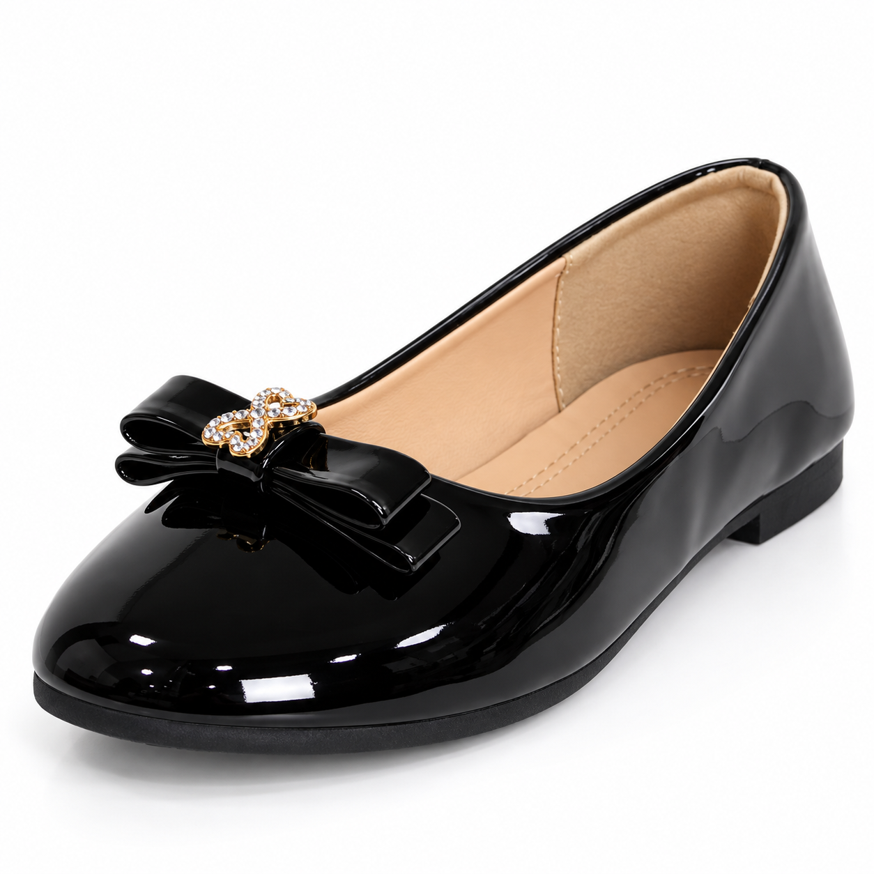 Guillerminas Balerinas Chatitas Importadas Nena Infantil Cómodas Tendencia - Balerina%20infantil%20negra%20con%20mo%C3%B1o%20dorado.png