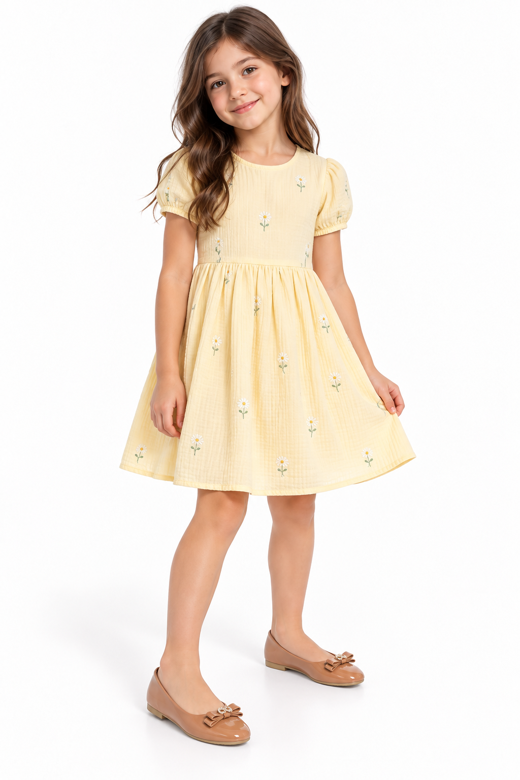 Guillerminas Balerinas Chatitas Importadas Nena Infantil Cómodas Tendencia - Ni%C3%B1a%20con%20vestido%20amarillo%20y%20balerinas%20caramelo.png