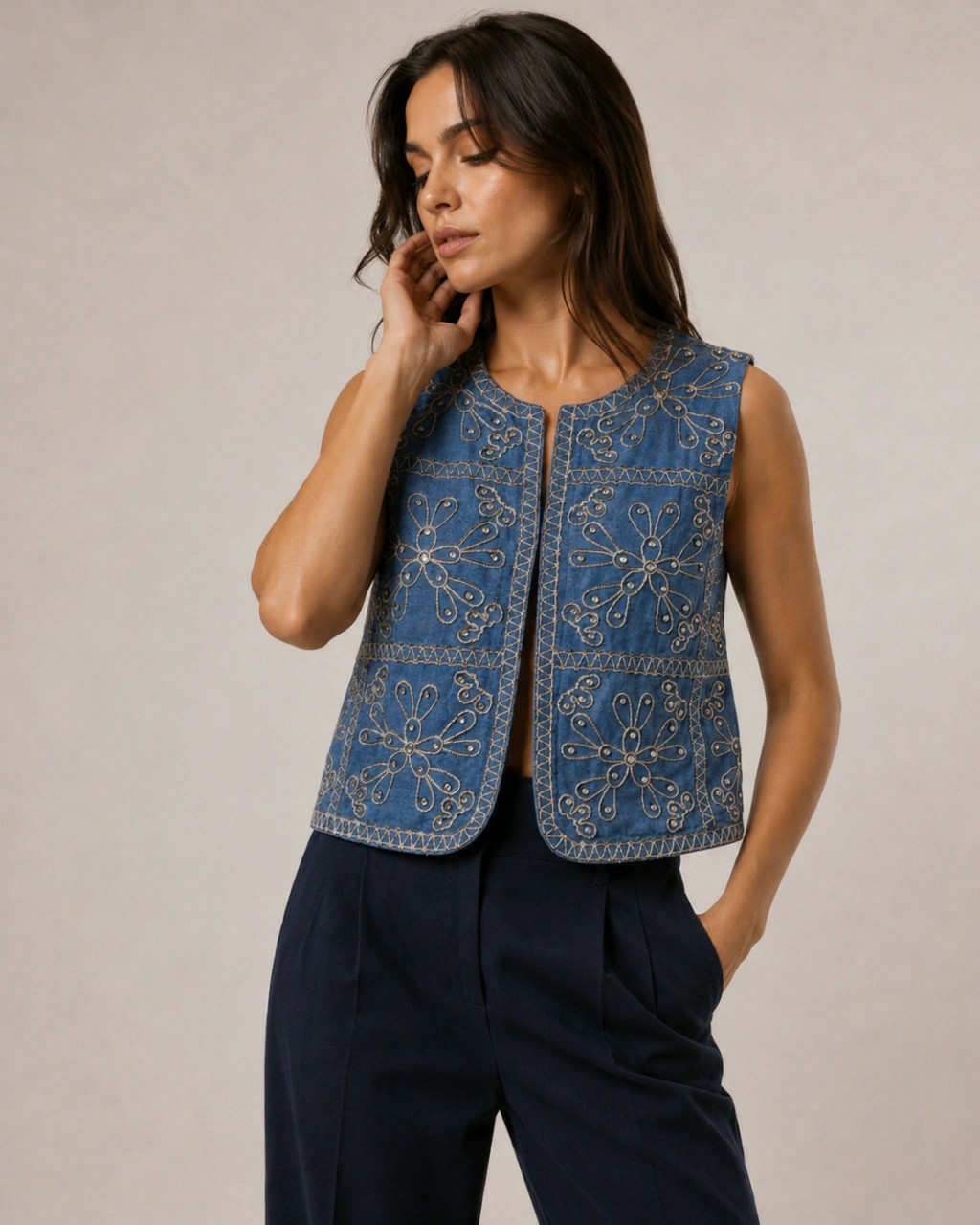 "chaleco Denim Mela" - Imagen 2