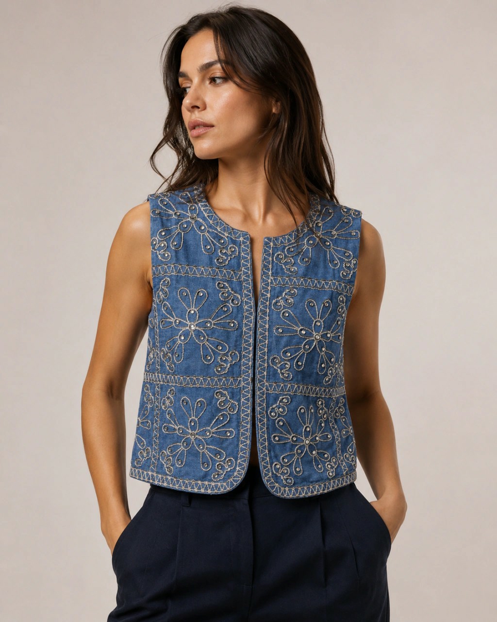 "chaleco Denim Mela" - Imagen 3