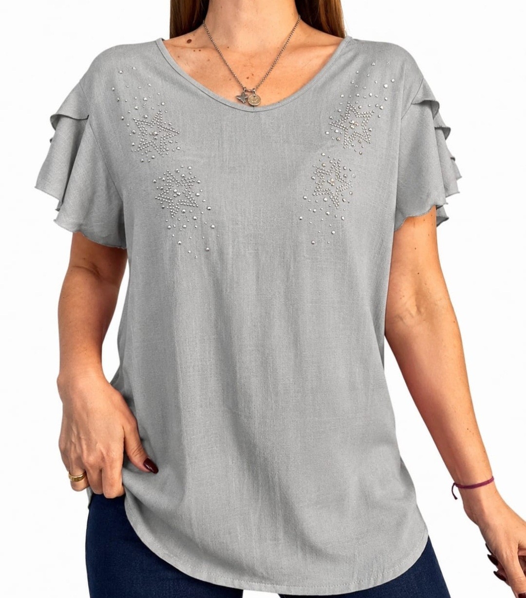 Blusa Lino Expandez con Brillo - Imagen 2