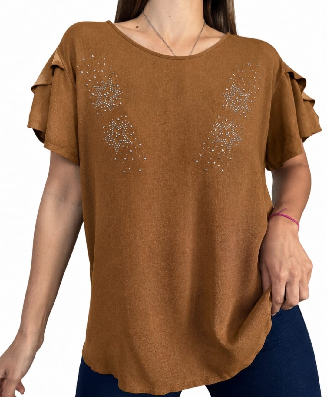 Blusa Lino Expandez con Brillo - Imagen 3