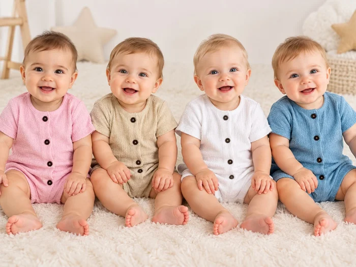 Entero con Broche Hawaii July Baby T.(0-3/3-6/6-9 Meses) Surtido de Colores