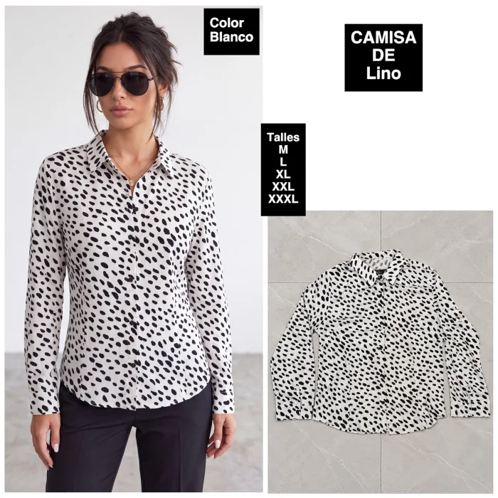 Camisa  de Dama en Tela Lino