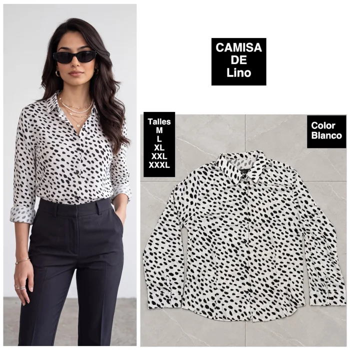Camisa de Dama en Tela Lino