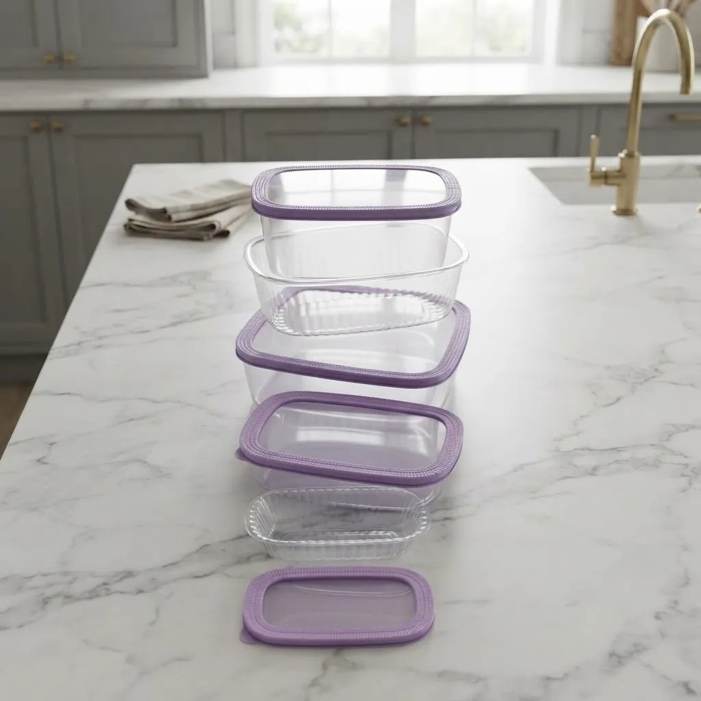 Set X 4 Tapper Organizador Contenedor Pp Hermetico - Imagen 4