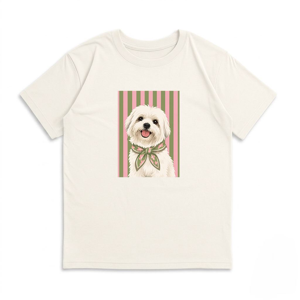 Nena - Remera Ovsize Perro Maltes Rayas - 37.png