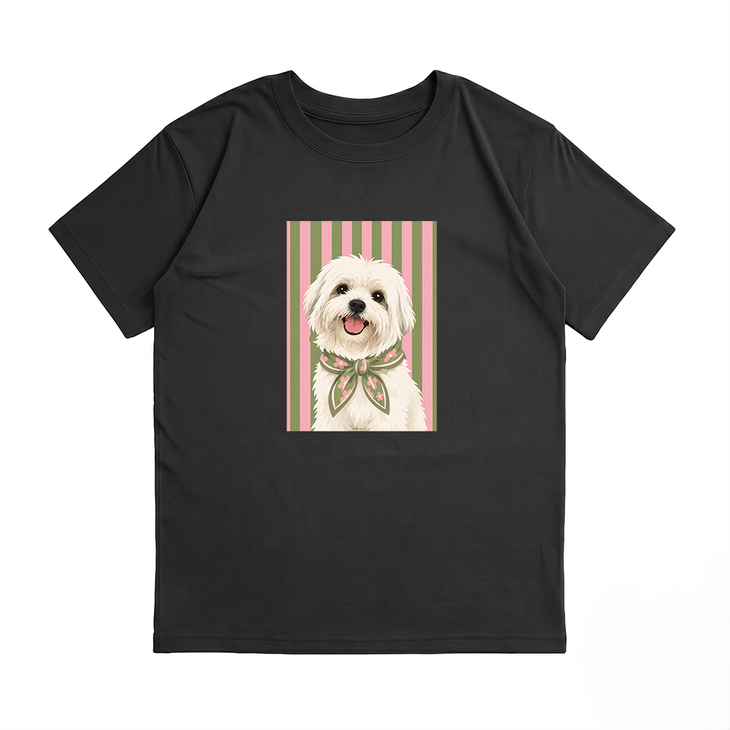 Nena - Remera Ovsize Perro Maltes Rayas - 40.png