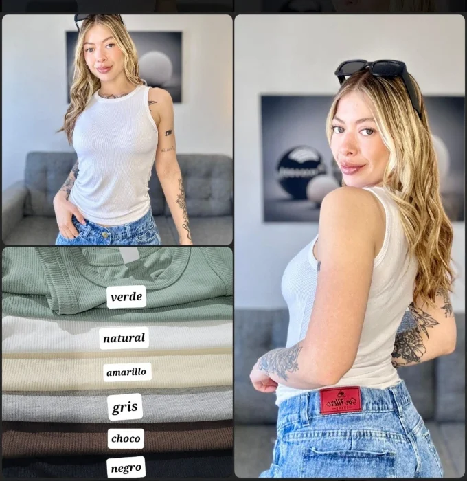 Musculosa  Americana 1 al 5 por Pedido