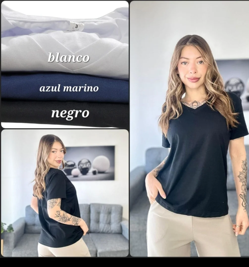 Remera Cuello V del 2 al 6 por Pedido - Imagen 4