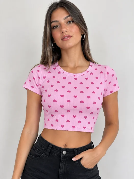 Crop Top Remera Estampada Mujer Morley