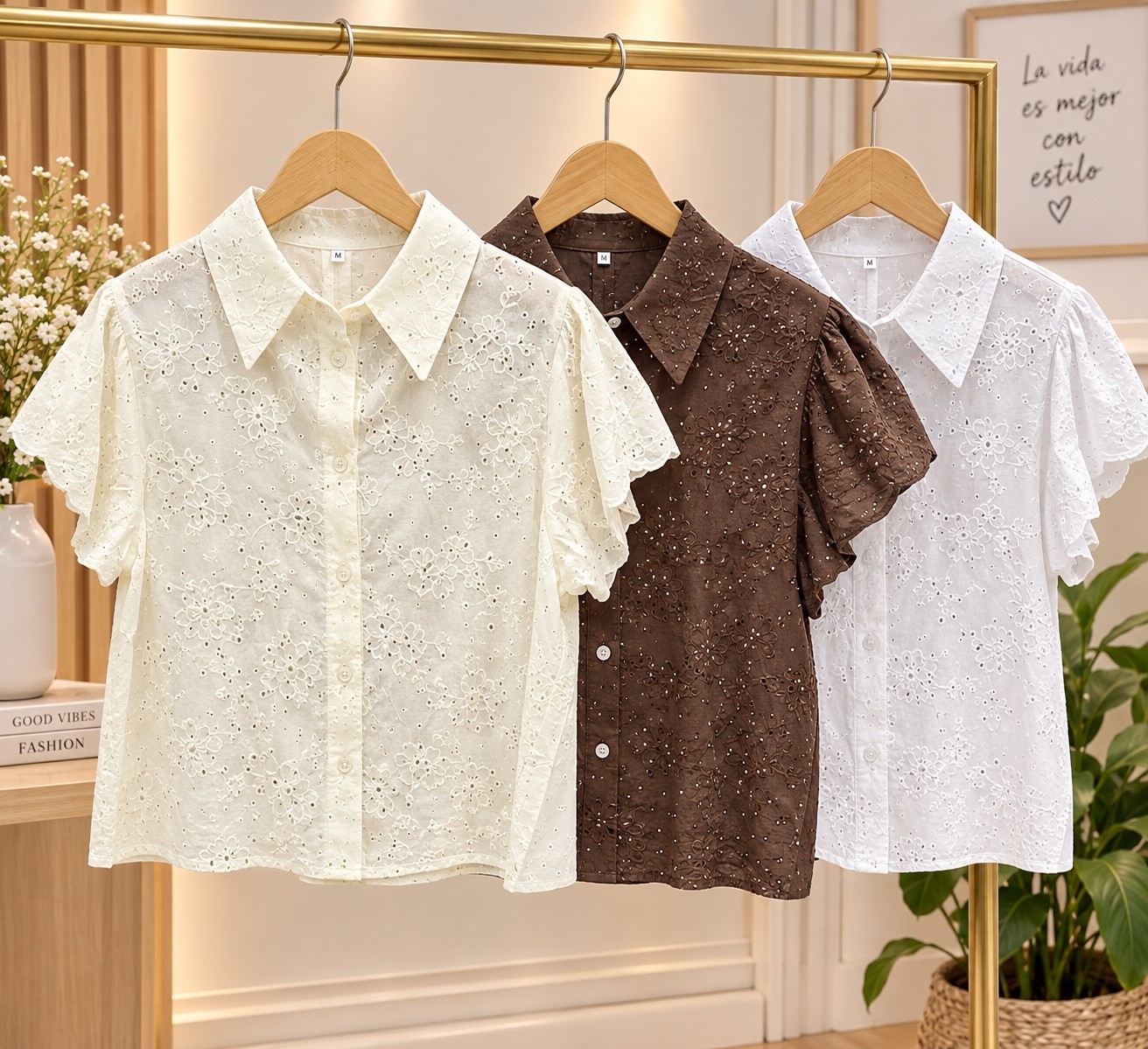 Camisa Broderi Strass - Imagen 2
