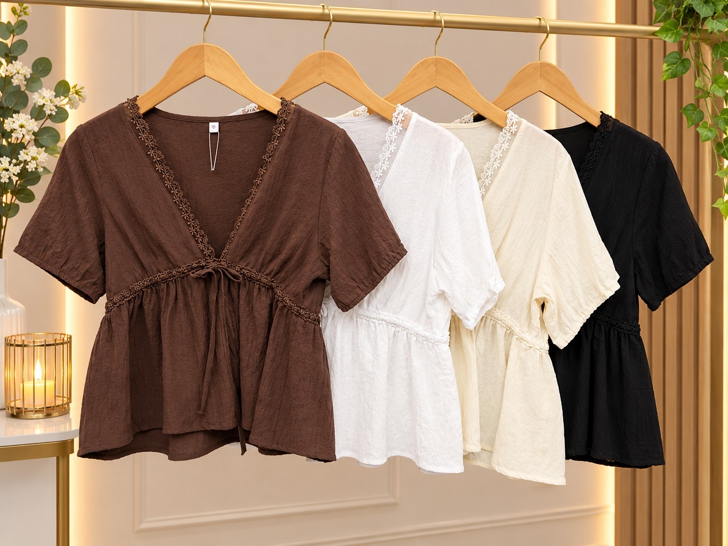 Blusa Broderi con Encajes - Imagen 2