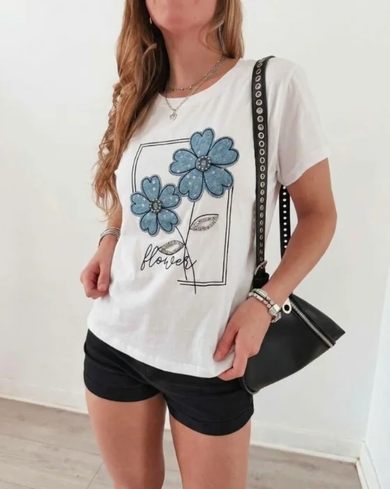 Remera Importadas  Flores  L Xl Xxl