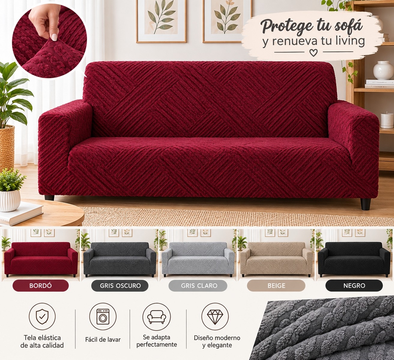 Cubresofa 3 Cuerpos - Imagen 2