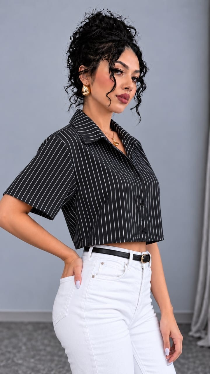 Camisa Mia Corto Rayado - Imagen 2