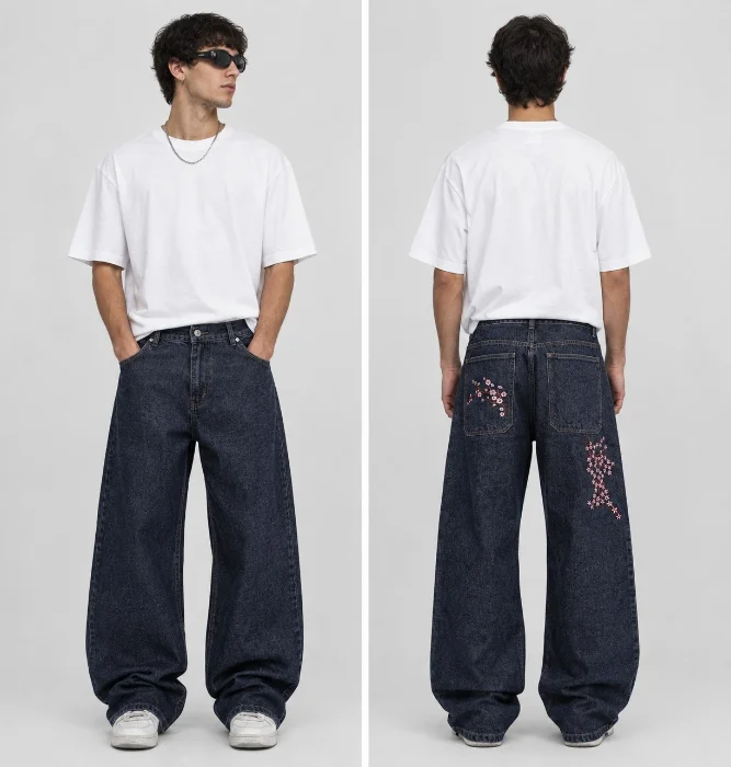 Baggy Sakura Raw Denim