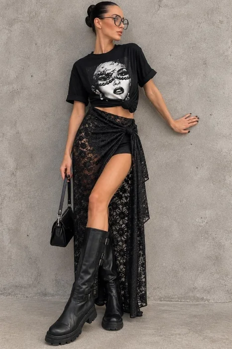 Pollera Pareo de Encaje